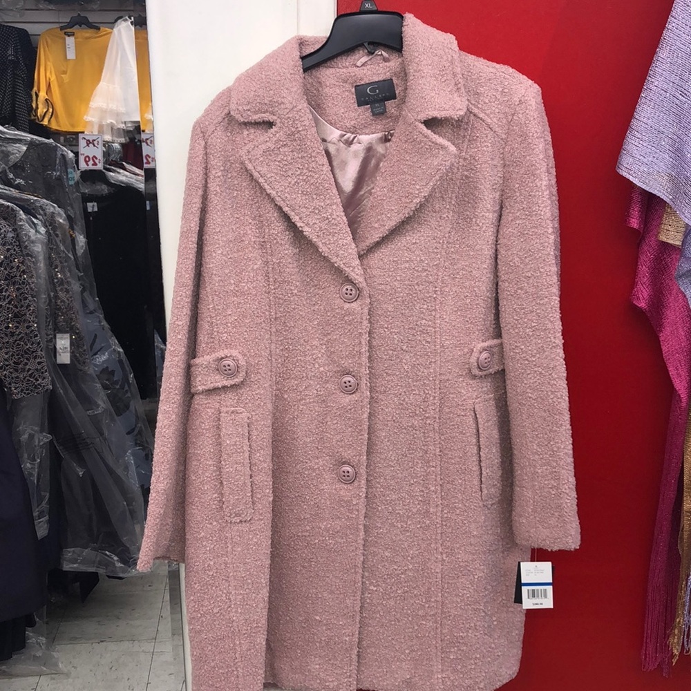 Cream pink mix coat